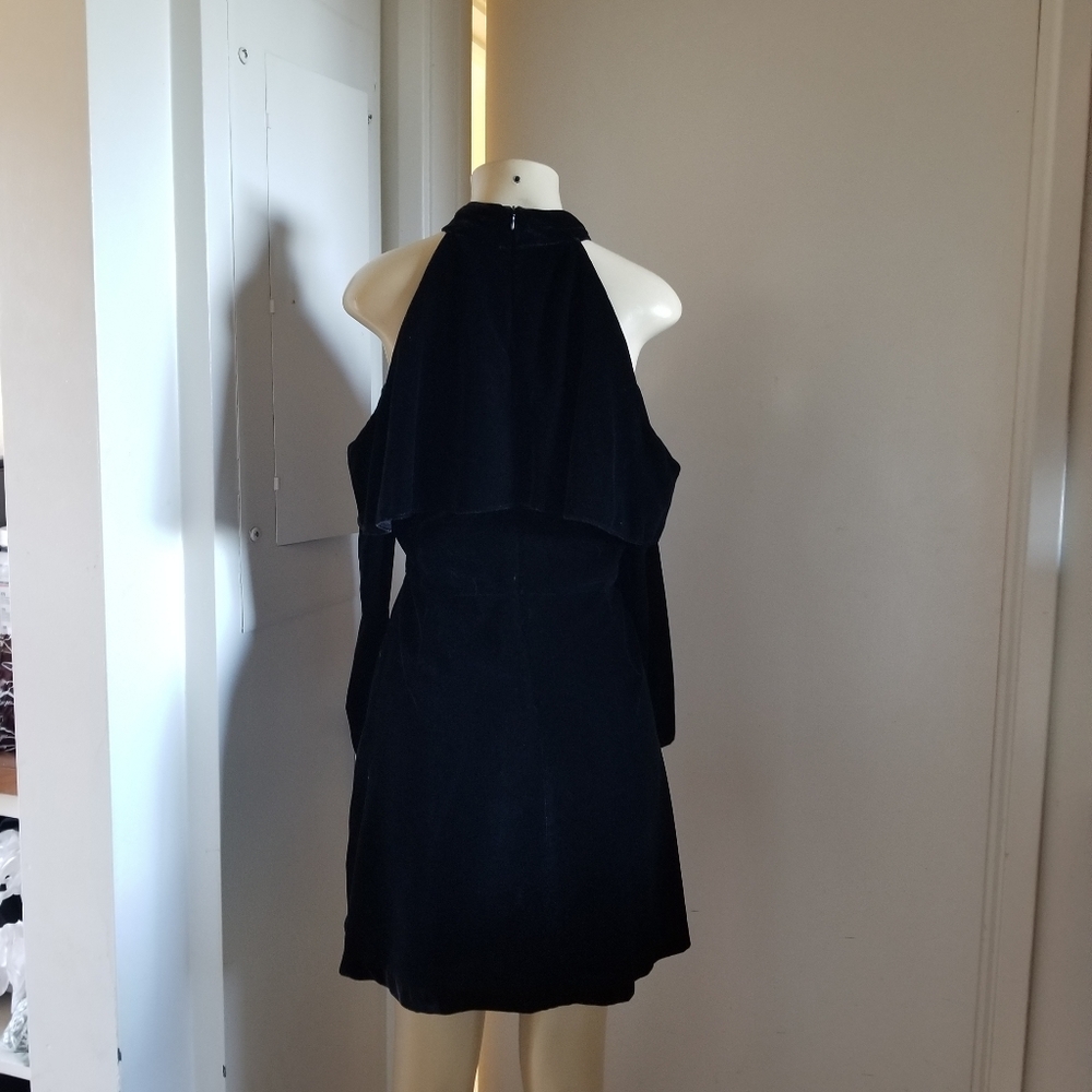 Zara black velvet  off shoulder holiday dress large - Picture 11 of 15